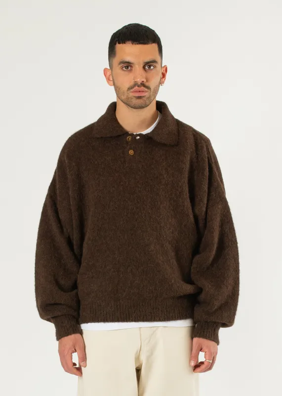 Alpaca Polo Sweater sold by Estudio Niksen