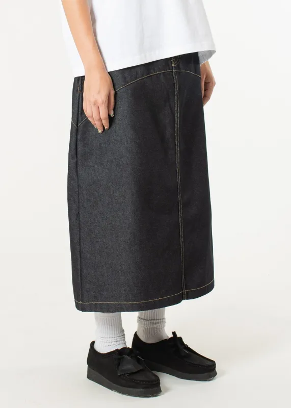 Raw Denim In-stitch Skirt made by Estudio Niksen