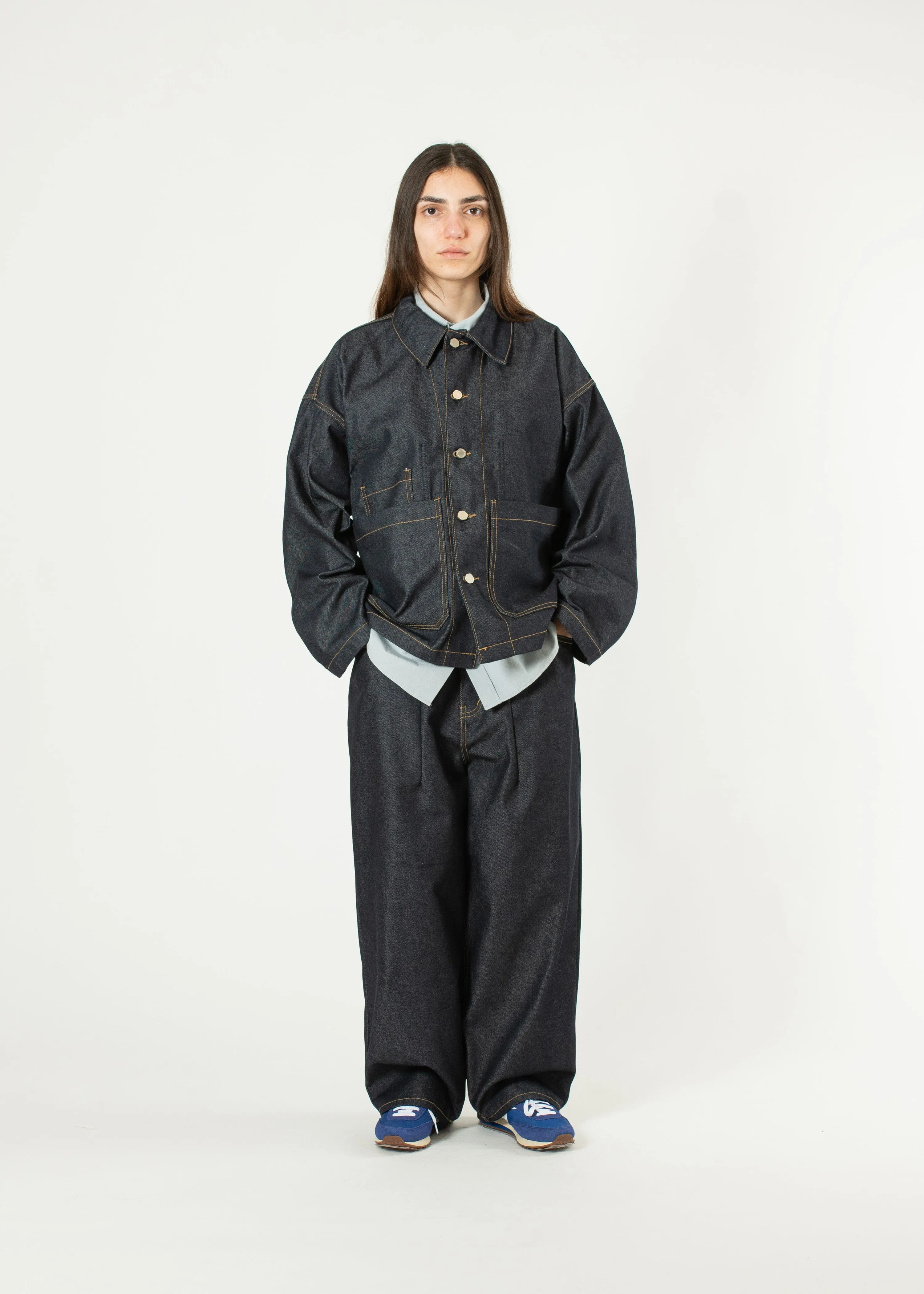 Raw Denim Chore Jacket sold by Estudio Niksen product image thumbnail 2