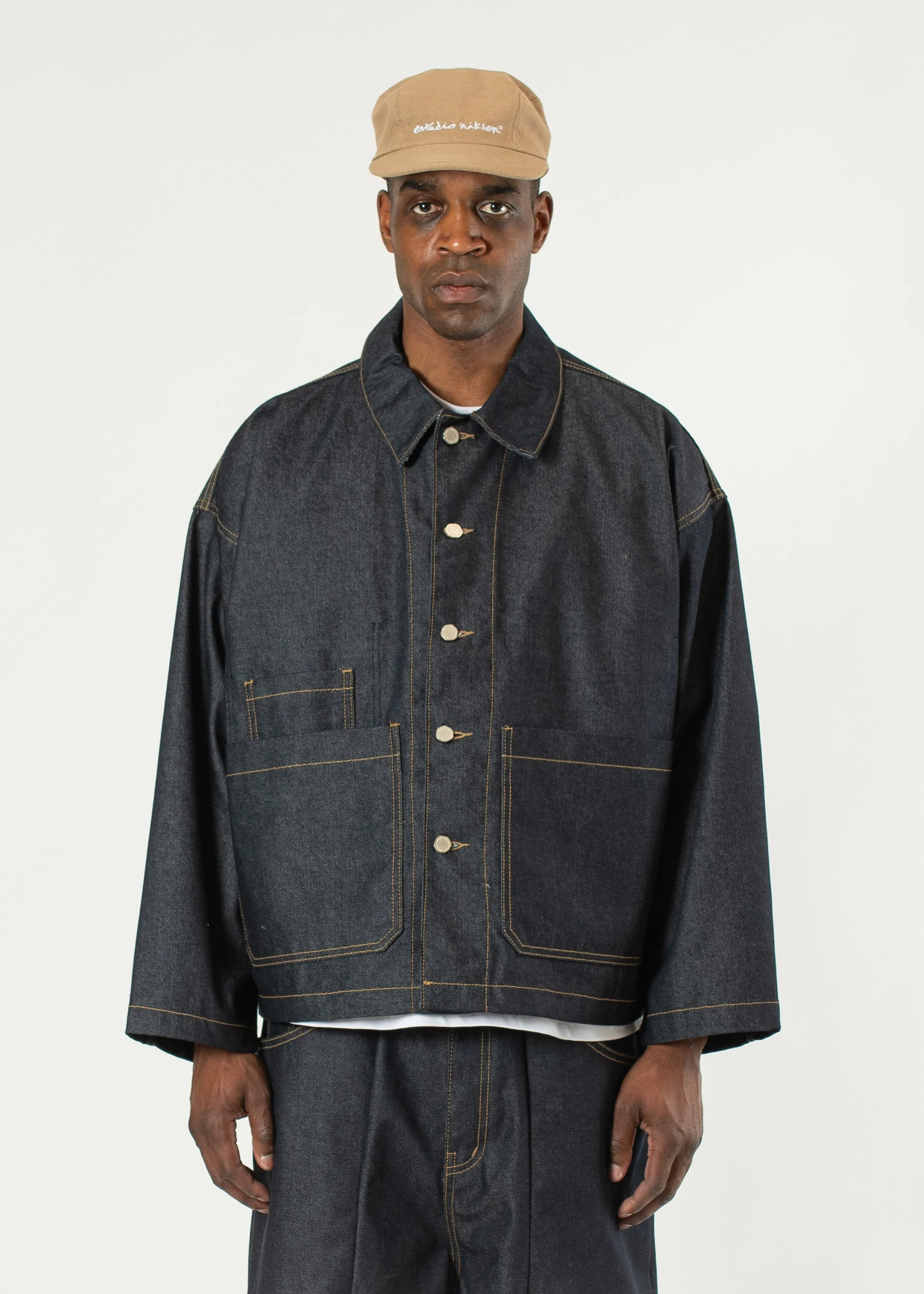 Raw Denim Chore Jacket sold by Estudio Niksen
