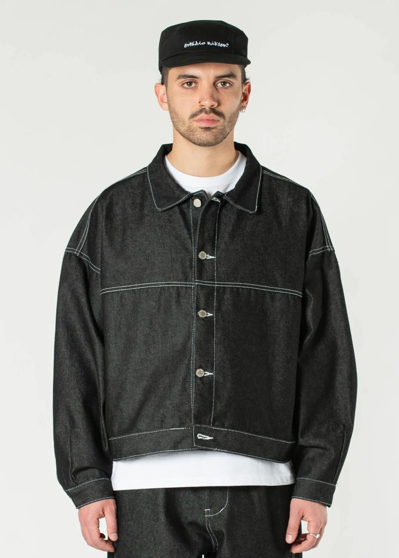 Raw Denim In-stitch Jacket sold by Estudio Niksen
