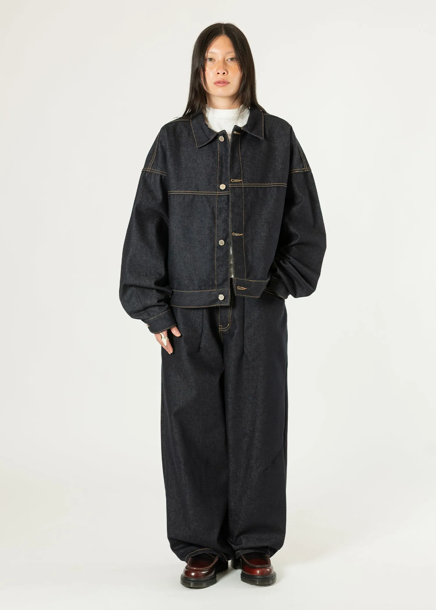 Raw Denim In-stitch Jacket sold by Estudio Niksen product image thumbnail 2