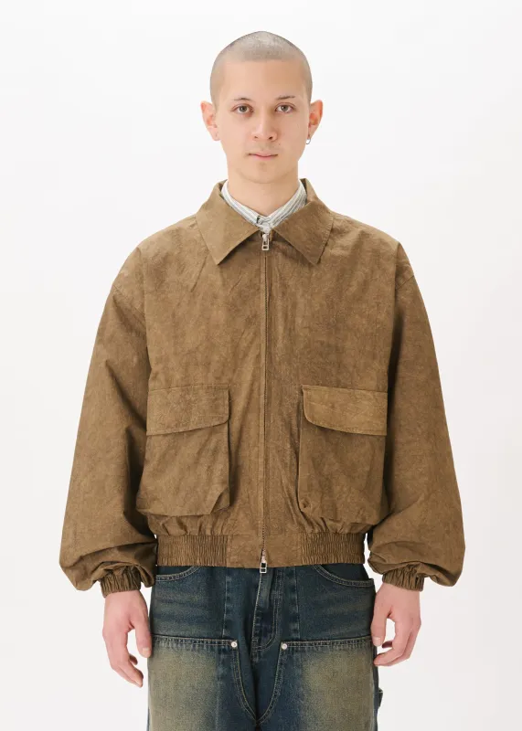 Acid-wash Bomber Jacket made by Estudio Niksen