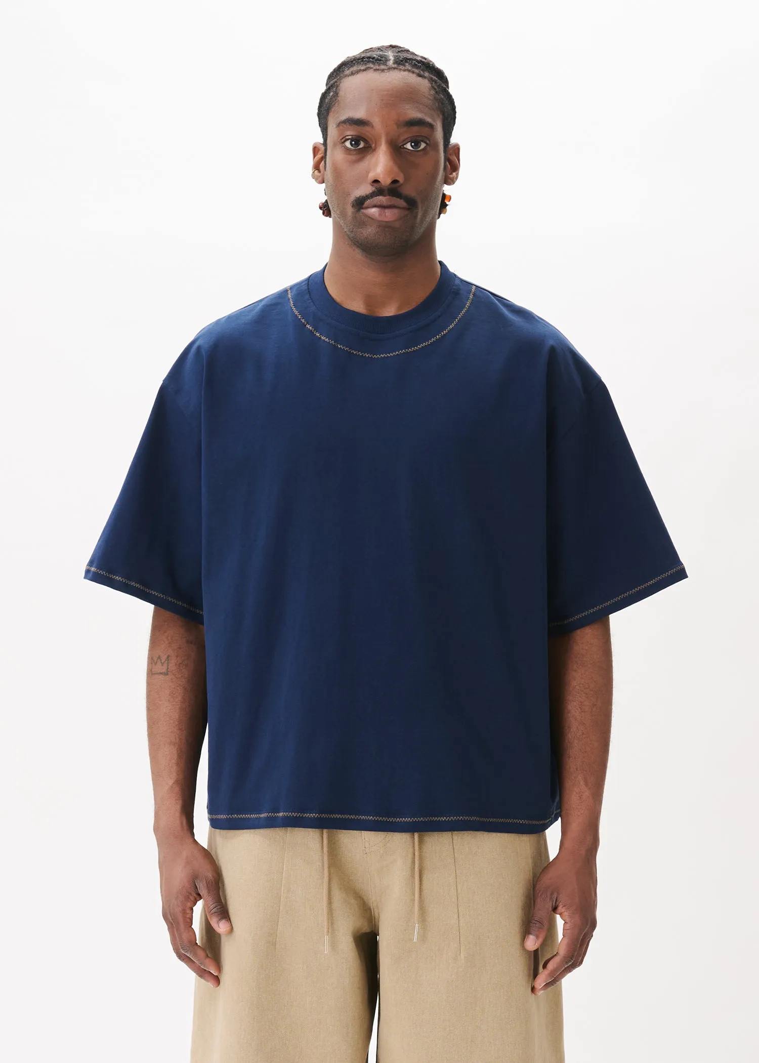Hand-embroidered Cropped Tee sold by Estudio Niksen