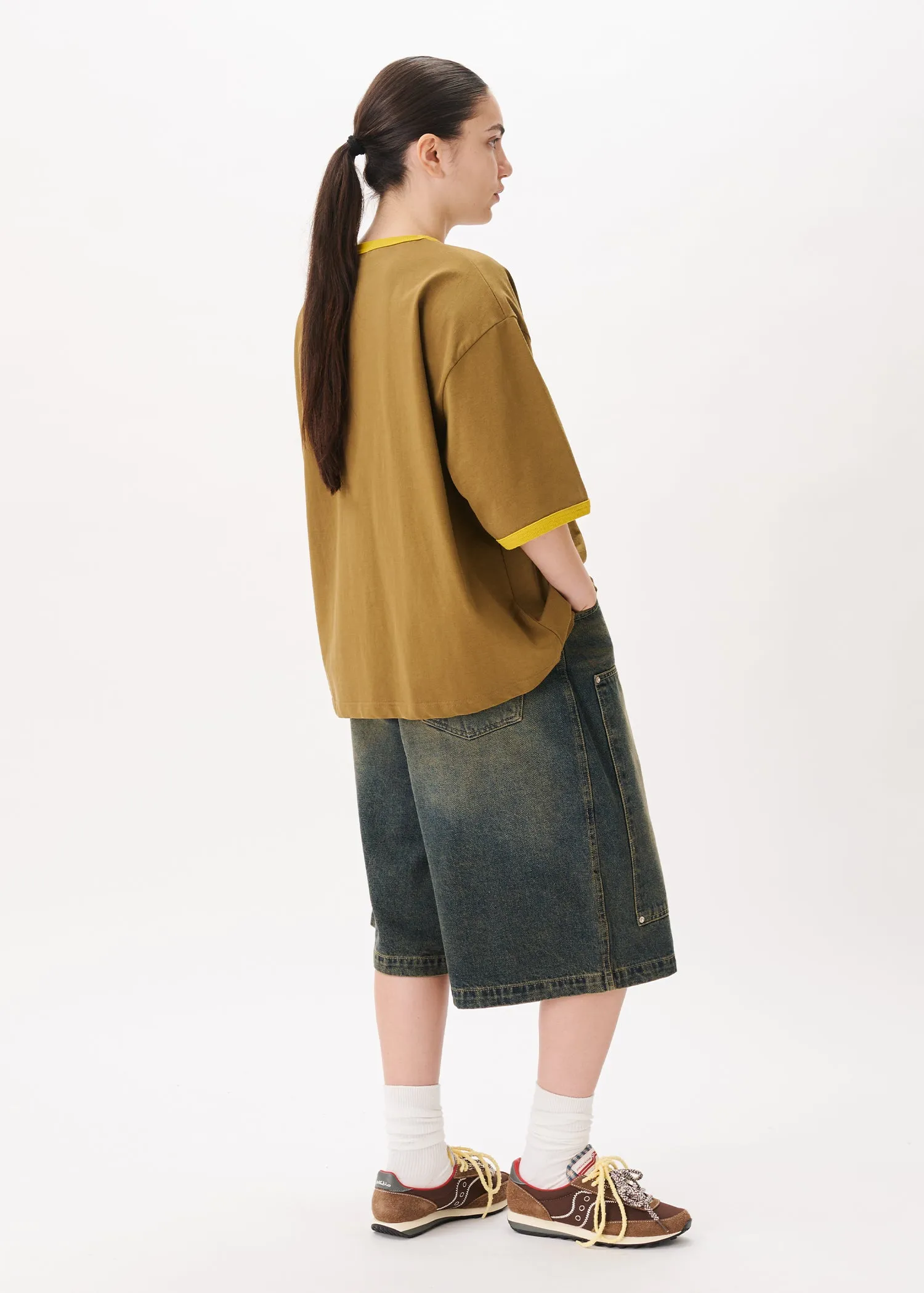 Contrast-rib Cropped Tee sold by Estudio Niksen product image thumbnail 4