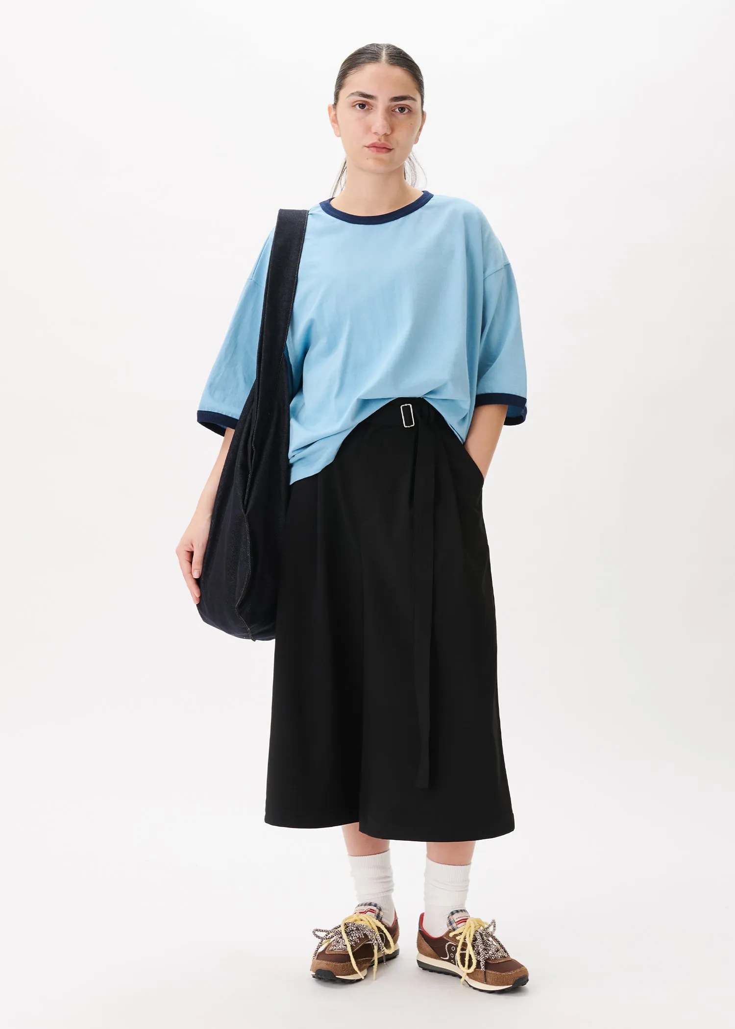 Contrast-rib Cropped Tee sold by Estudio Niksen product image thumbnail 3
