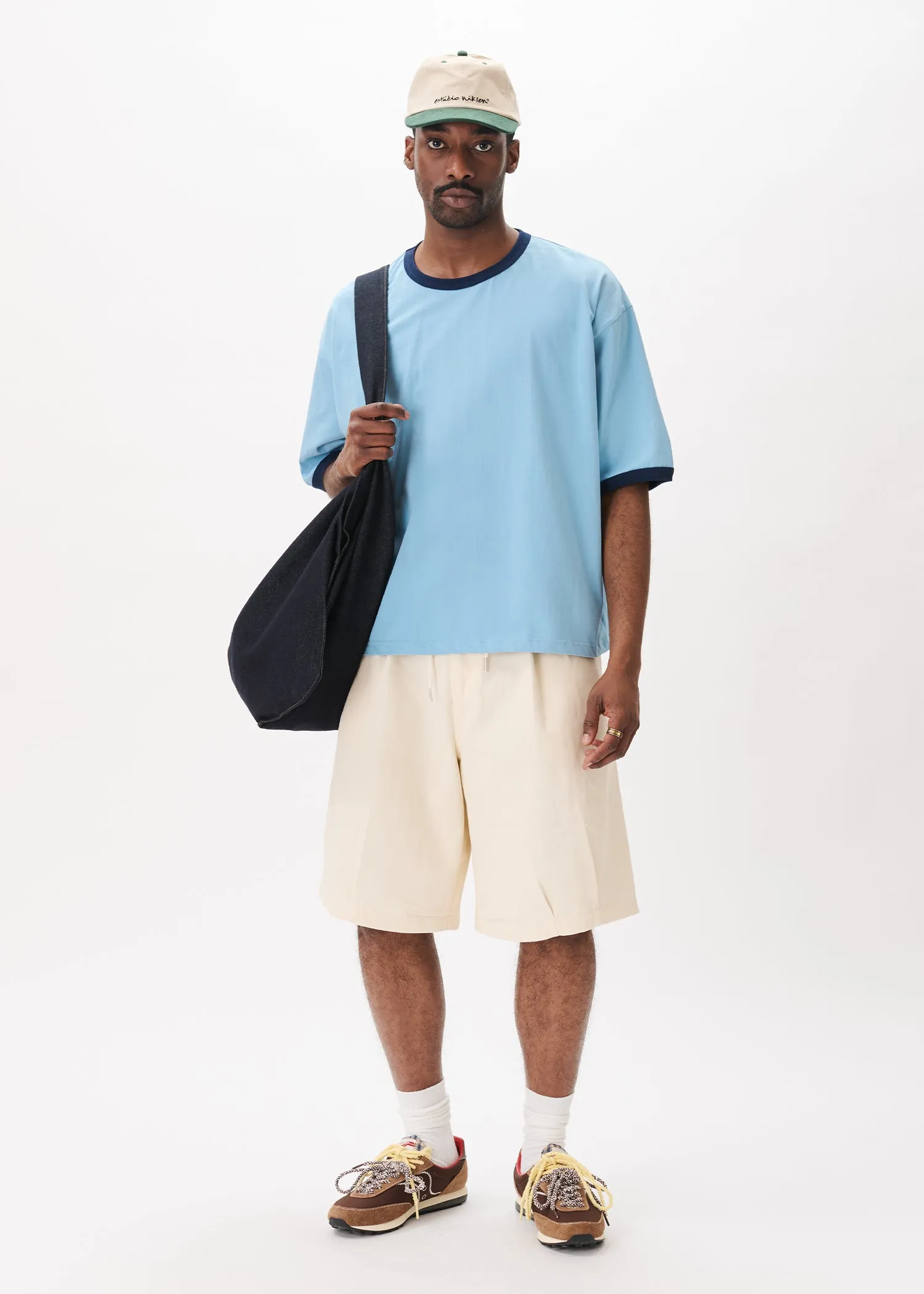 Contrast-rib Cropped Tee sold by Estudio Niksen product image thumbnail 2