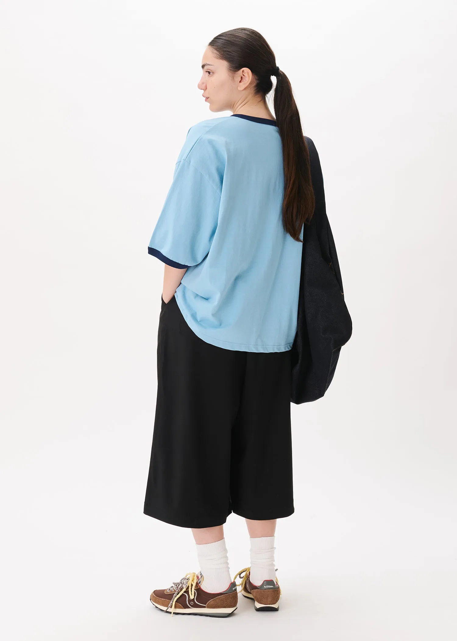 Contrast-rib Cropped Tee sold by Estudio Niksen product image thumbnail 5