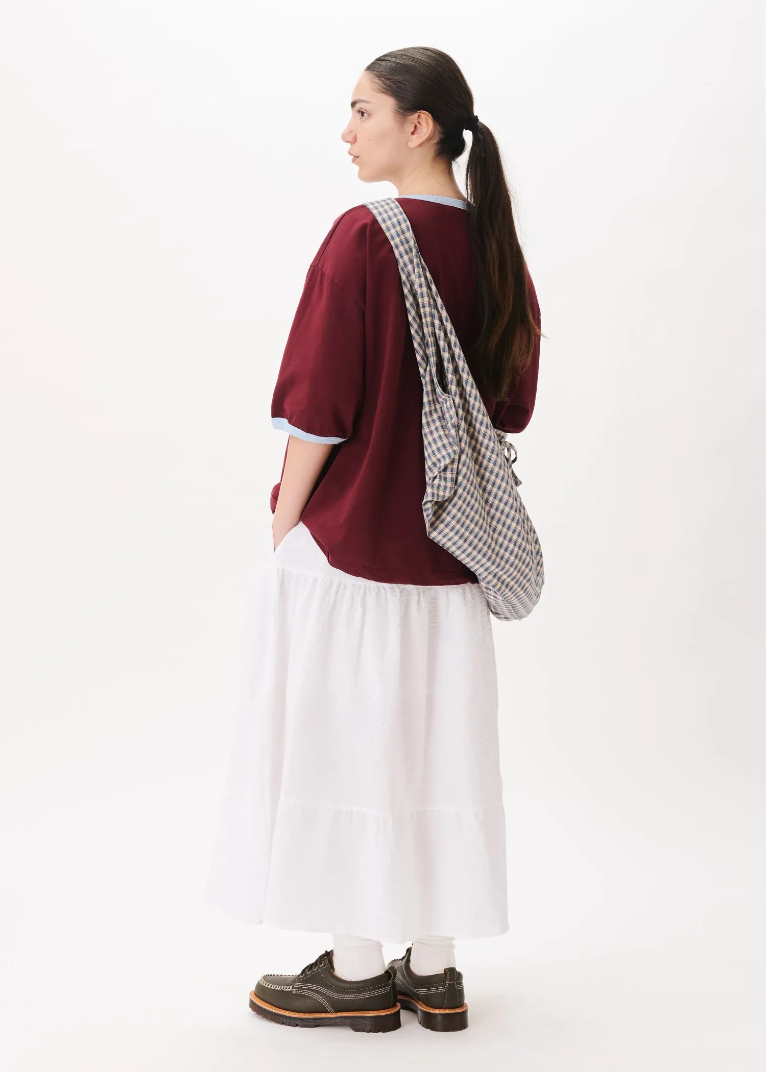 Contrast-rib Cropped Tee sold by Estudio Niksen product image thumbnail 4