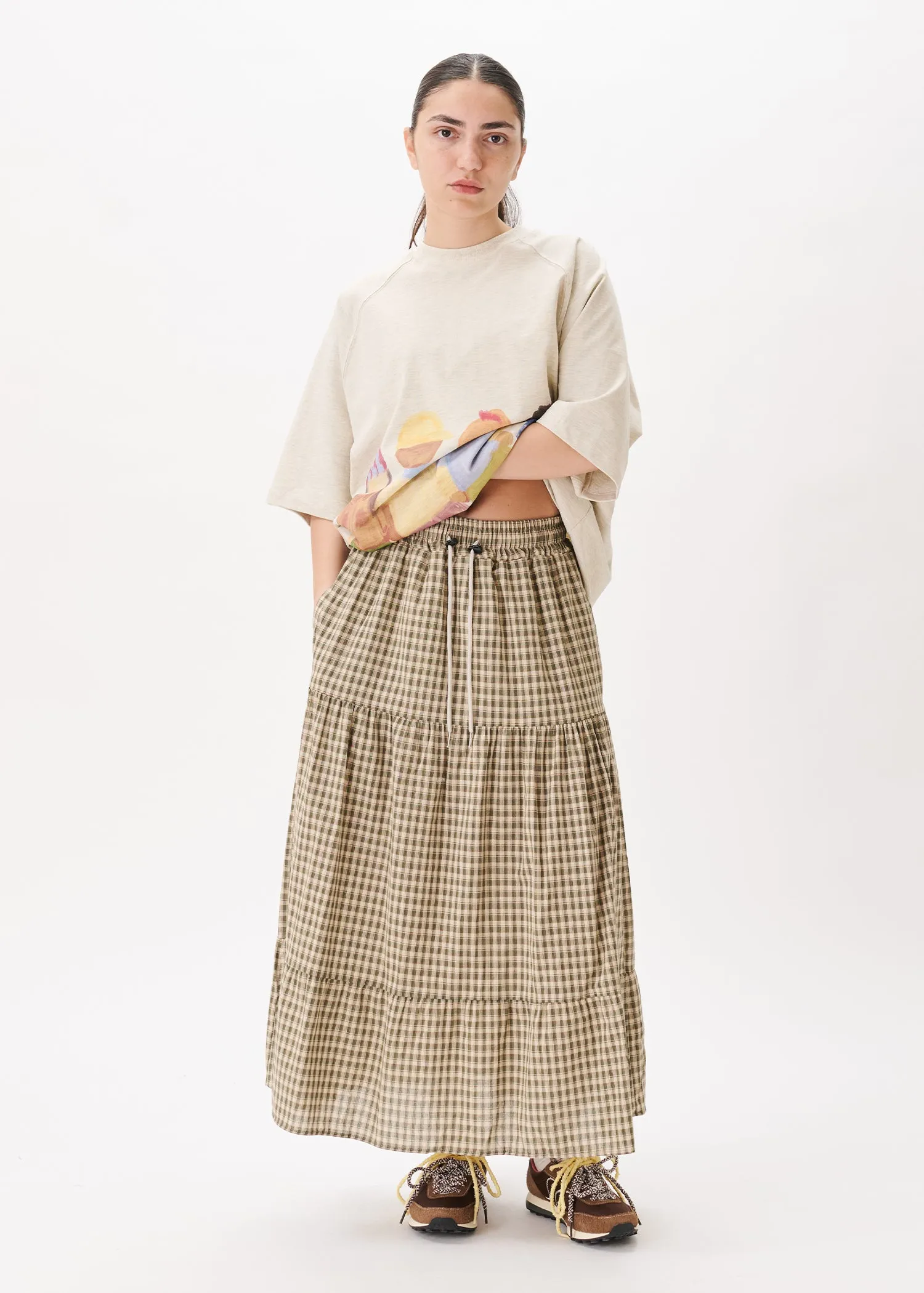 Tiered Checkered Skirt sold by Estudio Niksen product image thumbnail 2