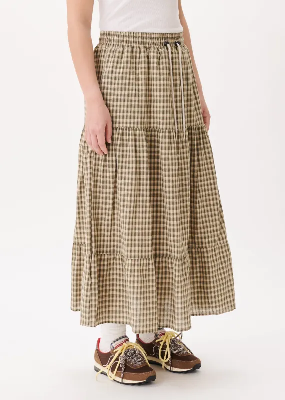 Tiered Checkered Skirt made by Estudio Niksen