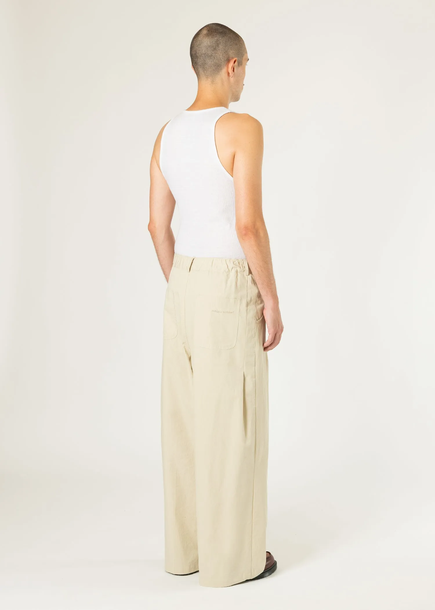 Back-pleat Cotton Trousers sold by Estudio Niksen product image thumbnail 3