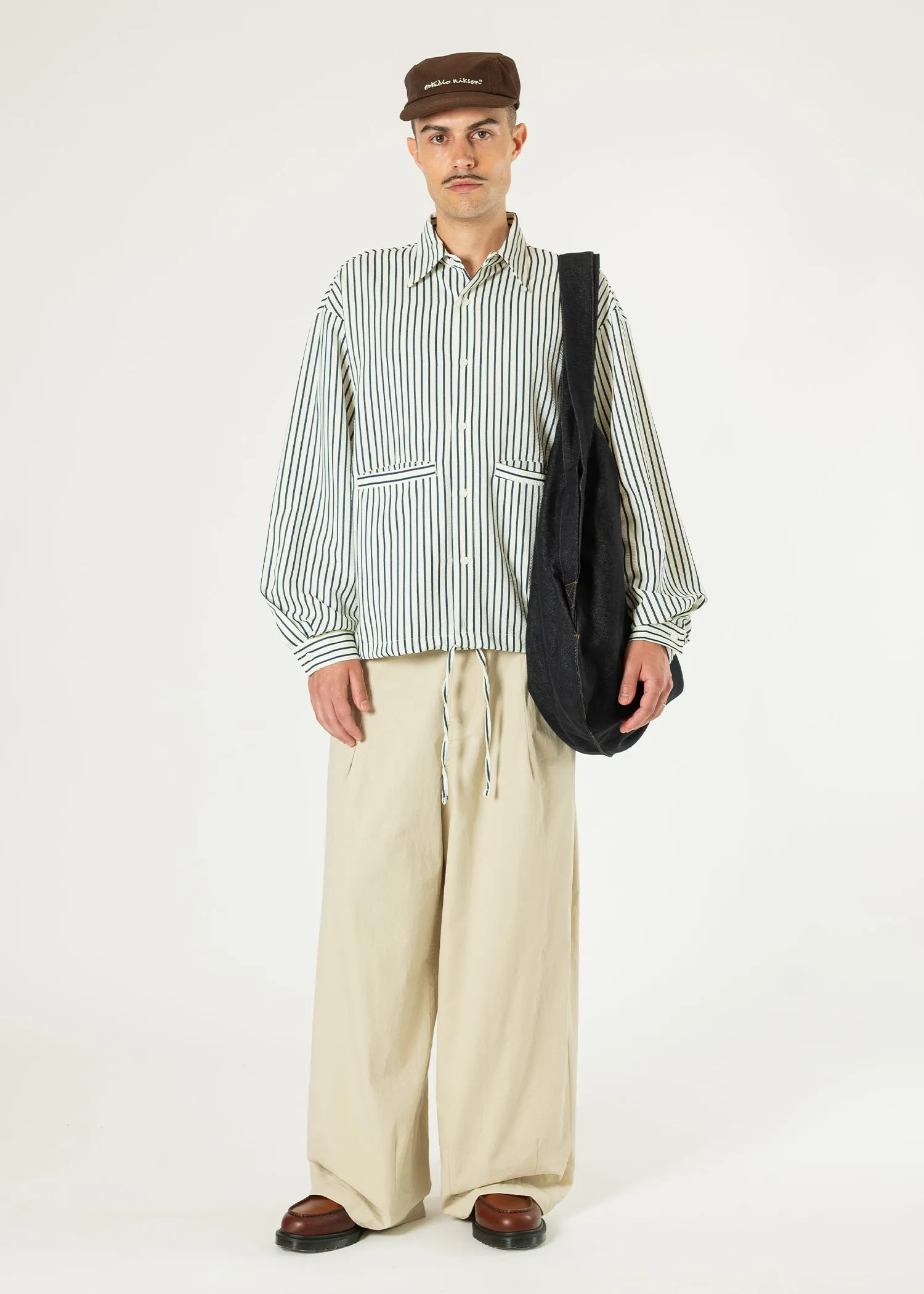 Back-pleat Cotton Trousers sold by Estudio Niksen product image thumbnail 5