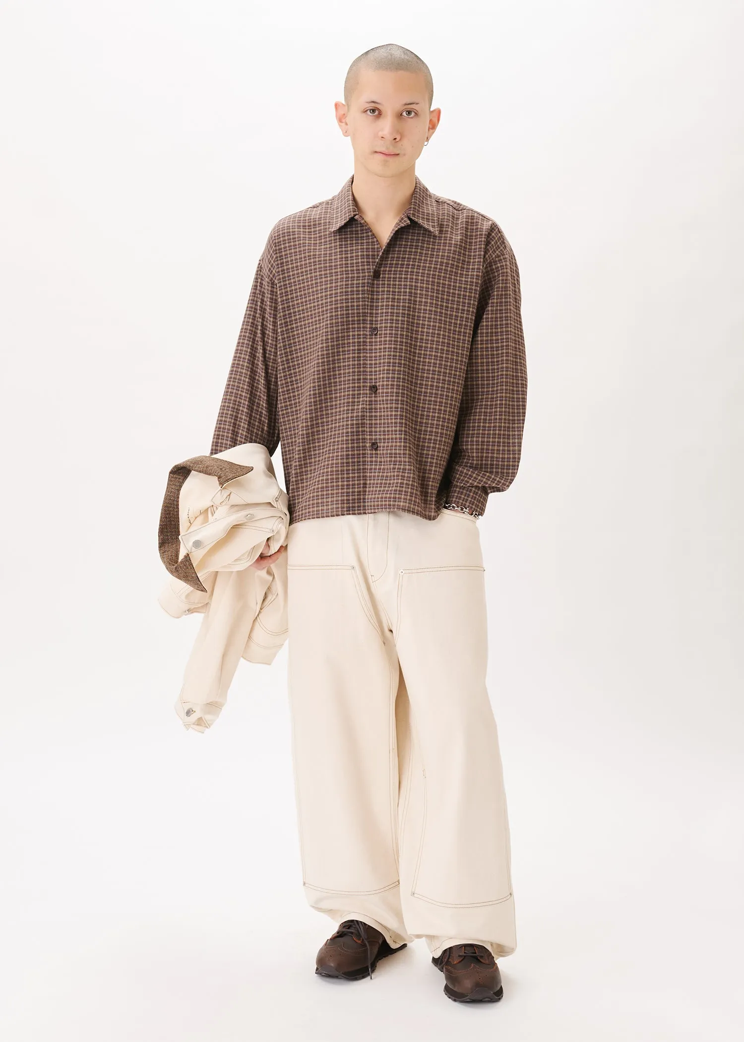 Checkered Boxy Shirt sold by Estudio Niksen product image thumbnail 3