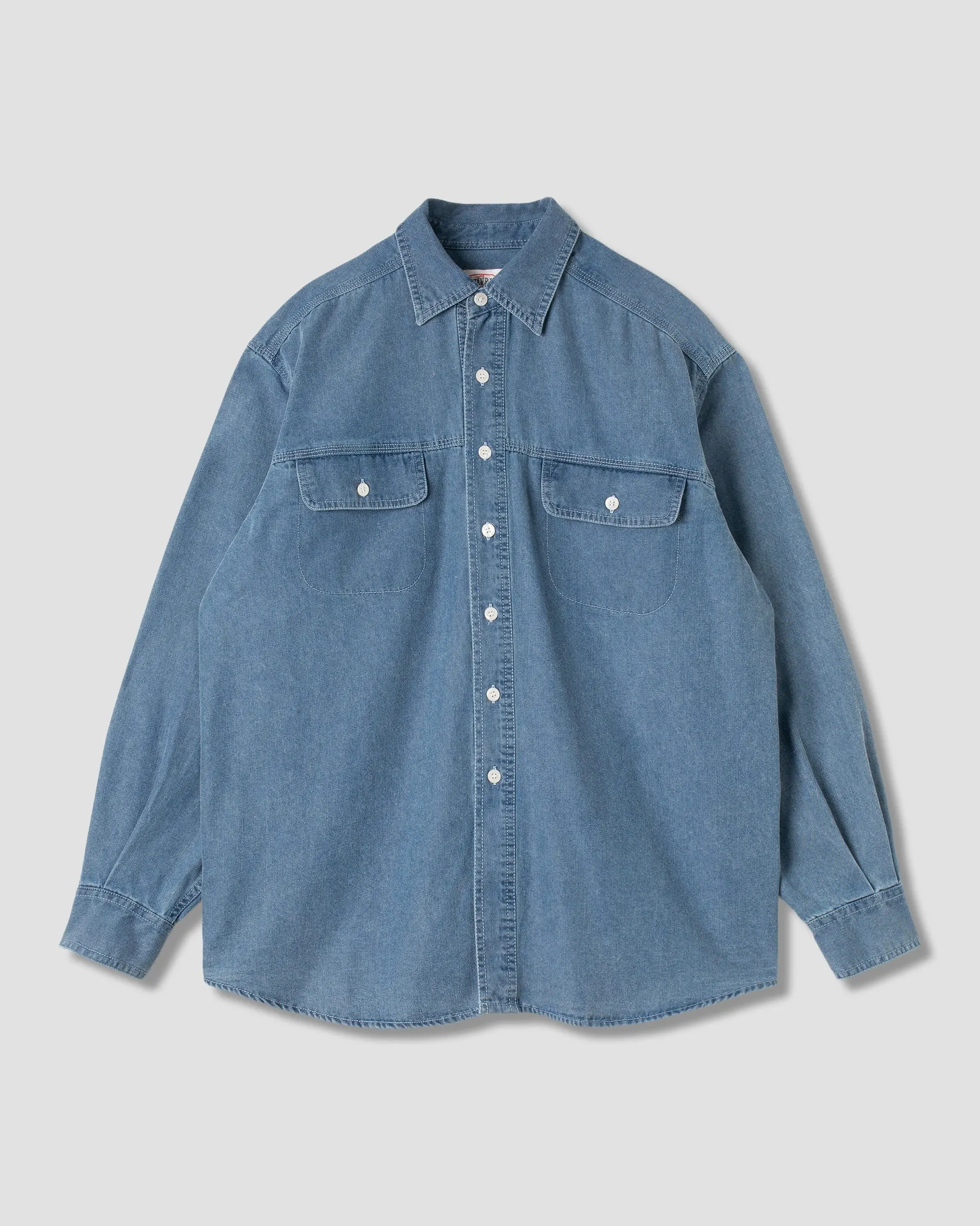 Chambray Shirt (Mid Wash 6oz Denim) sold by Stan Ray
