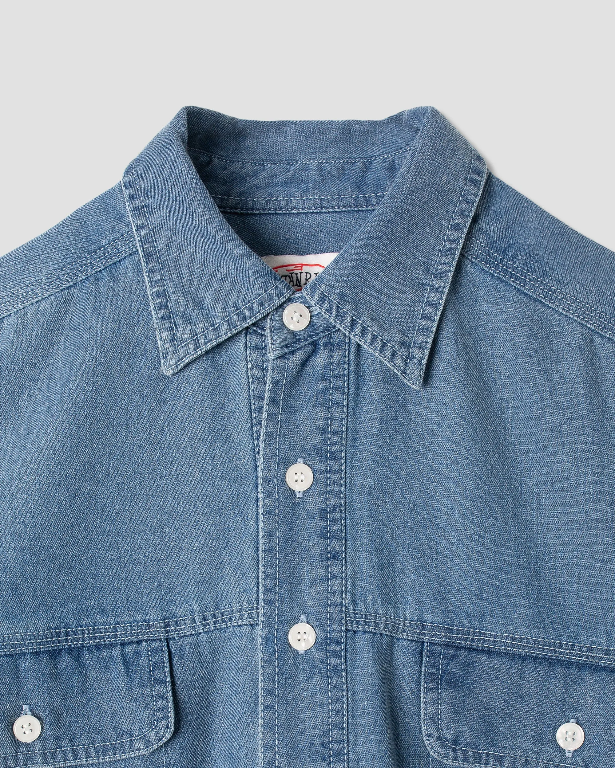Chambray Shirt (Mid Wash 6oz Denim) sold by Stan Ray product image thumbnail 3