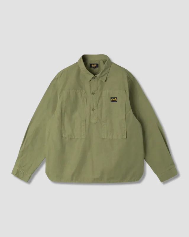 Painters Pop Over Shirt (Olive Ripstop) sold by Stan Ray