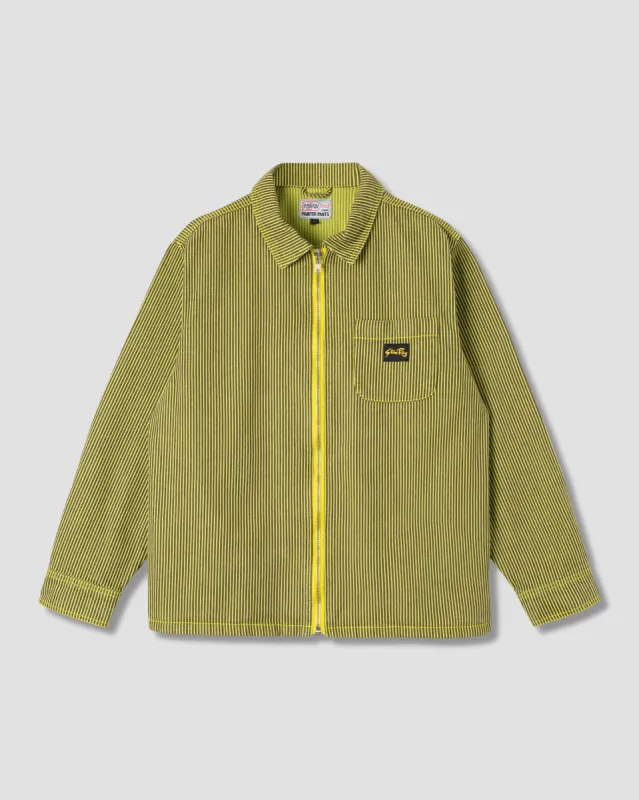 Zip Shirt (Lime/Black Hickory) sold by Stan Ray