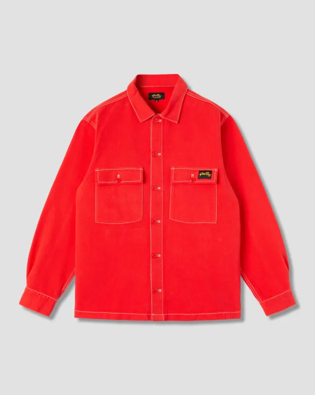 CPO Shirt (Aged Red Bedford Cord) sold by Stan Ray