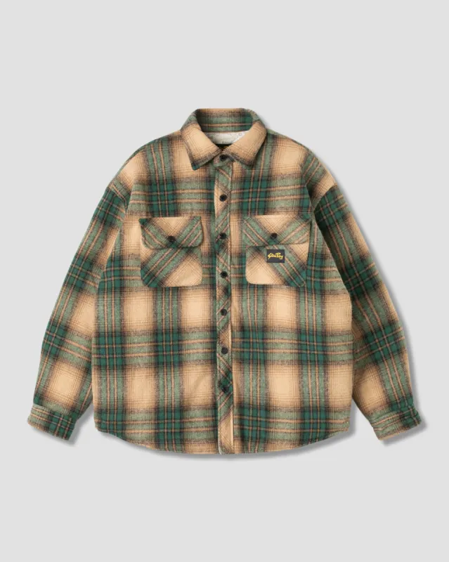 Quilted Plaid Overshirt (Olive Plaid) sold by Stan Ray