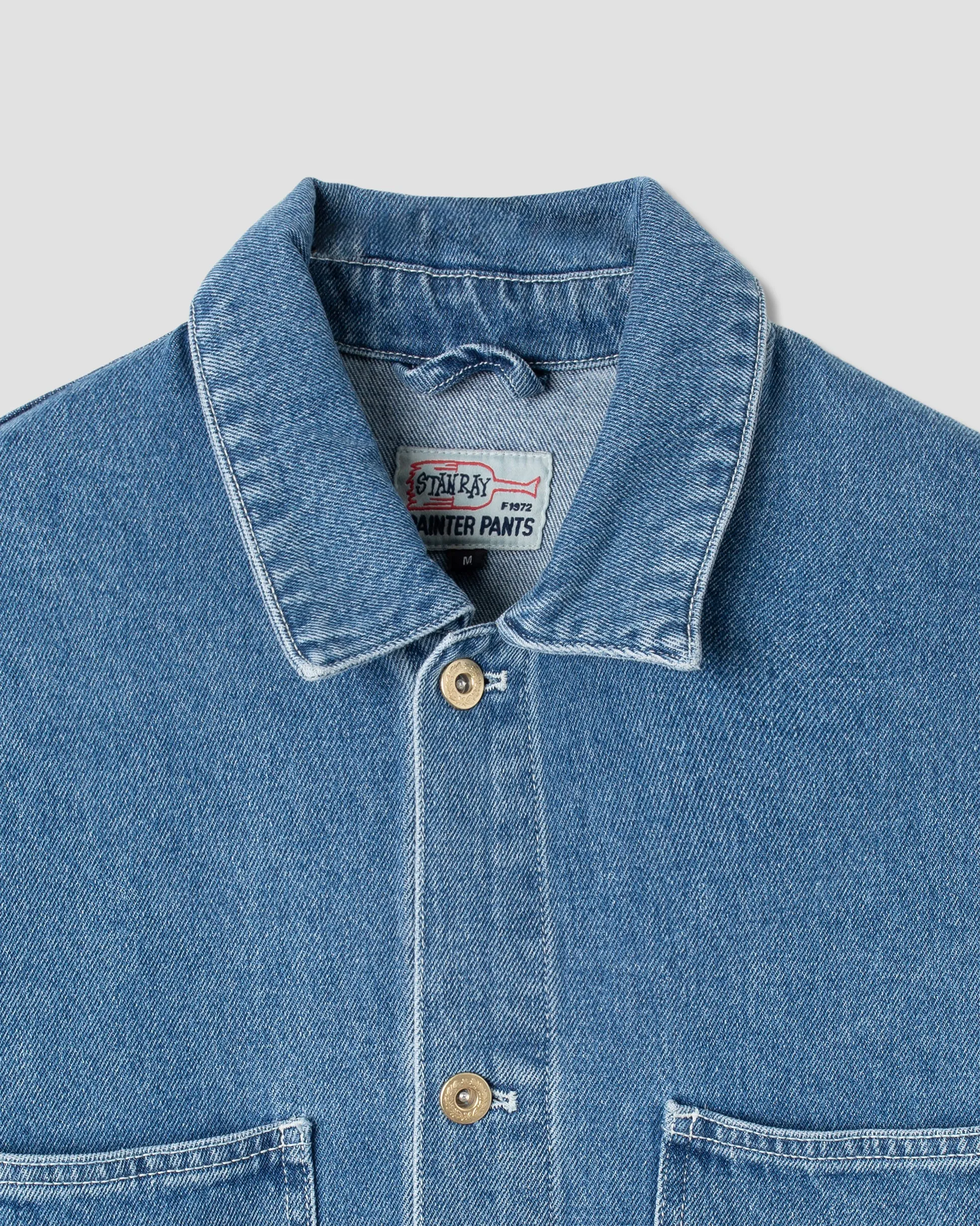 Coverall Jacket (Heavy Stone Wash Denim) sold by Stan Ray product image thumbnail 3