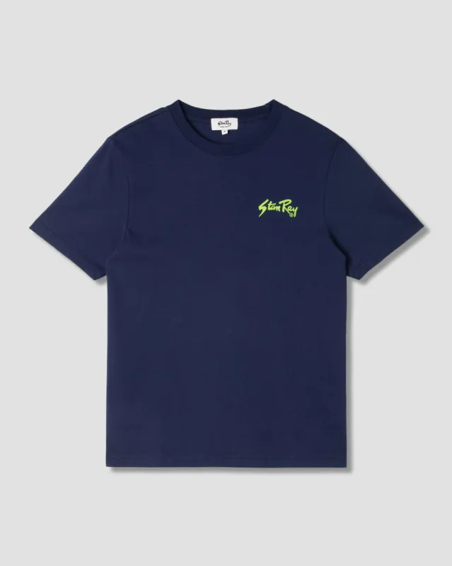 Stan OG Tee (Navy / Lime Green) sold by Stan Ray