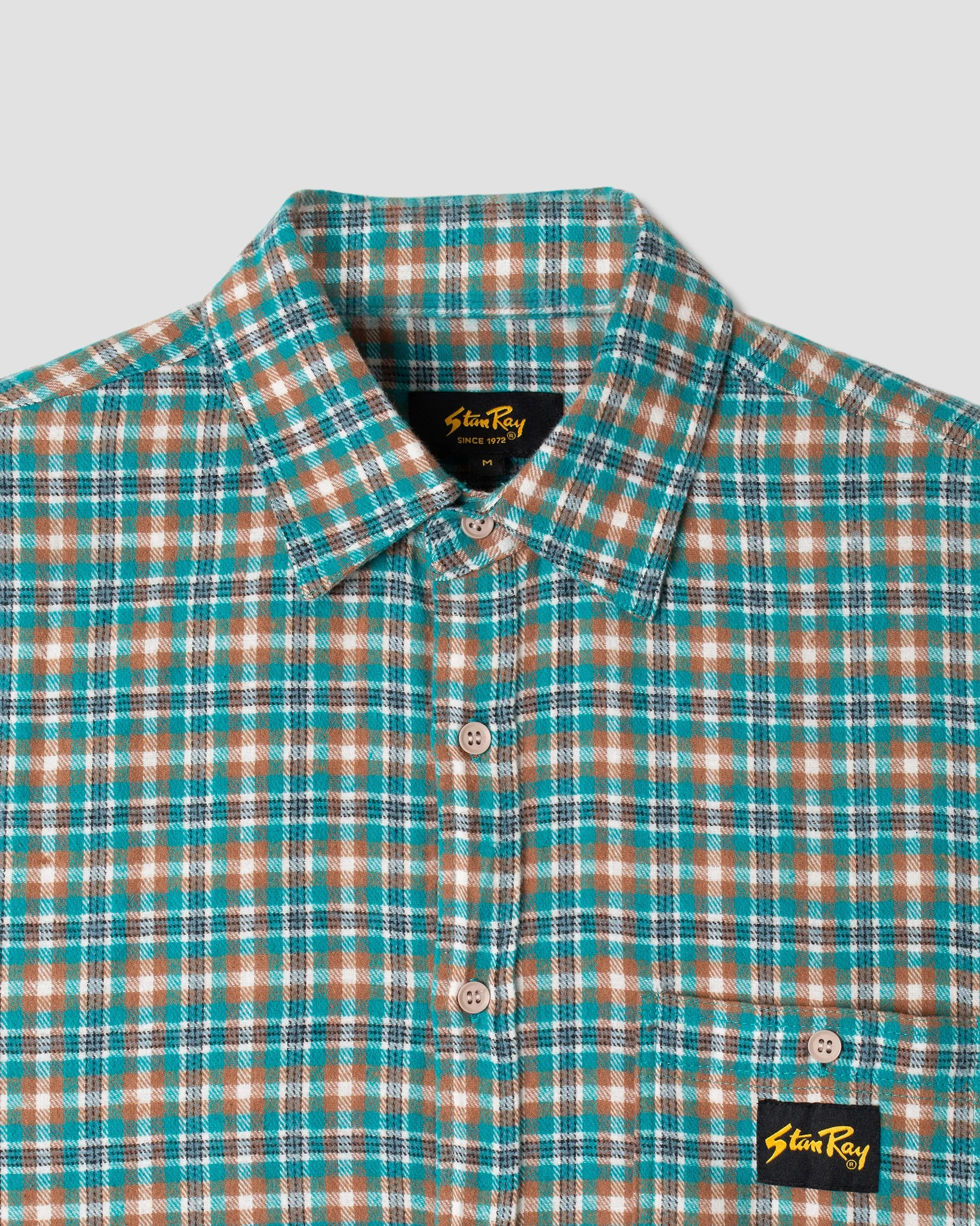 Flannel Shirt (Aqua Plaid) sold by Stan Ray product image thumbnail 3