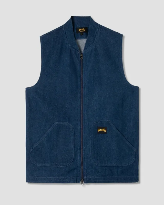 Work Vest (Indigo Denim 12oz) sold by Stan Ray