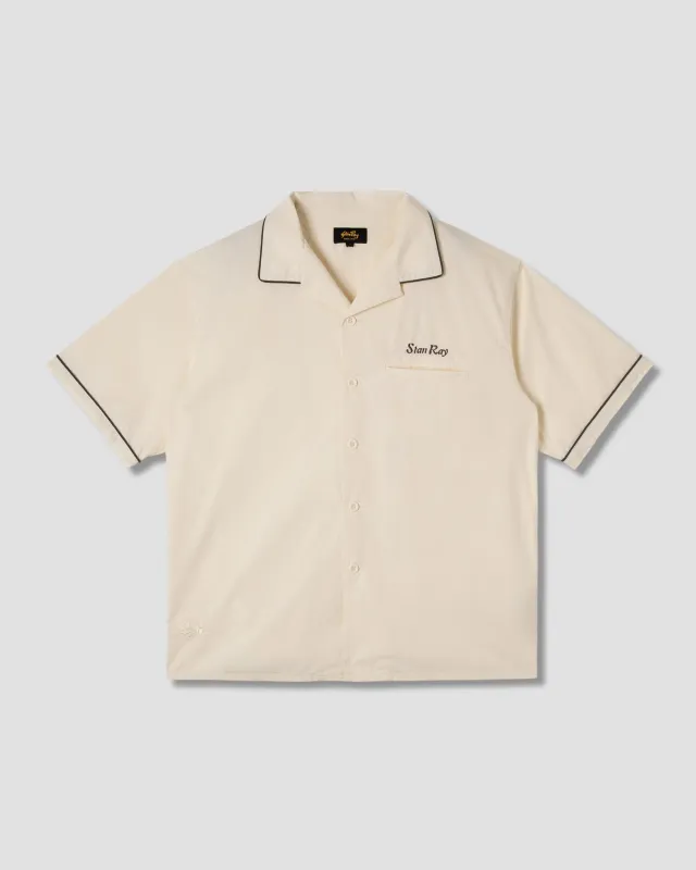 Bowling Shirt (Natural / Matt Black) sold by Stan Ray