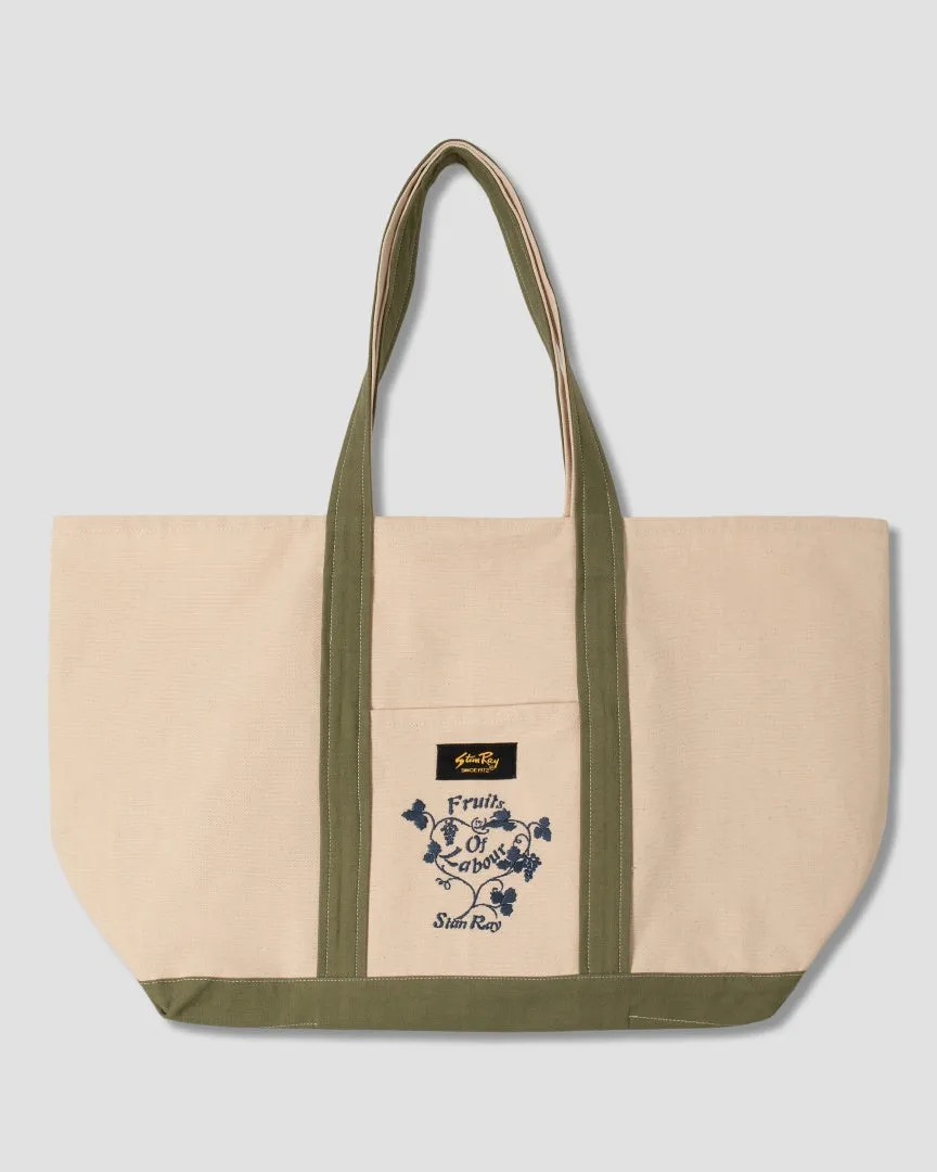 Big Tote (Natural/ Olive Sateen) sold by Stan Ray