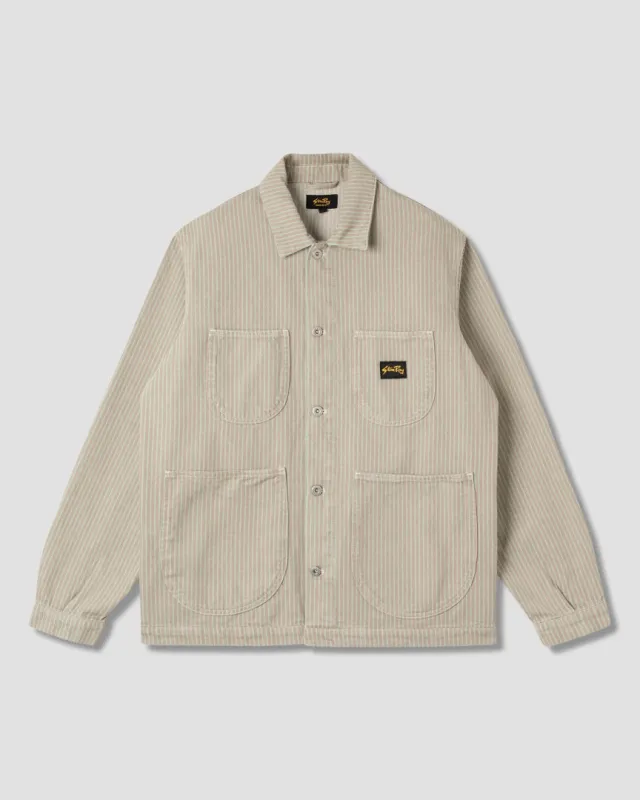 Coverall Jacket (Quiet Green Hickory) sold by Stan Ray