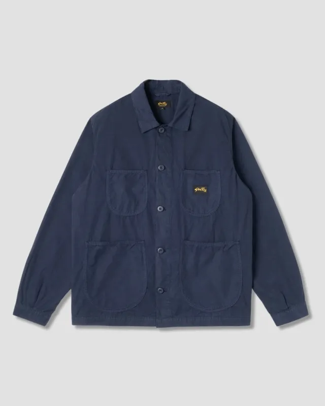 Coverall Jacket (Navy Poplin) sold by Stan Ray