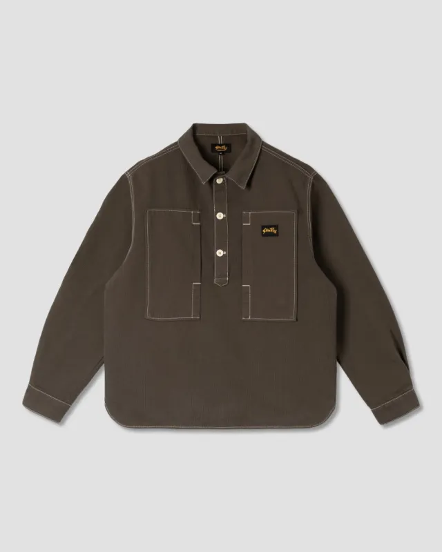 Painters Pop Over Shirt (Washed Black Bedford) sold by Stan Ray