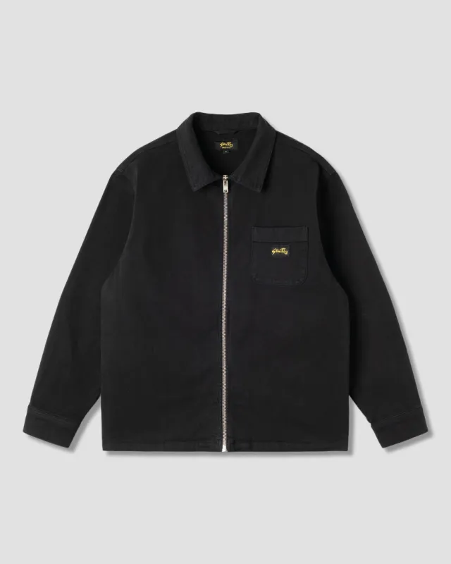 Zip Shirt (Washed Black Canvas) sold by Stan Ray
