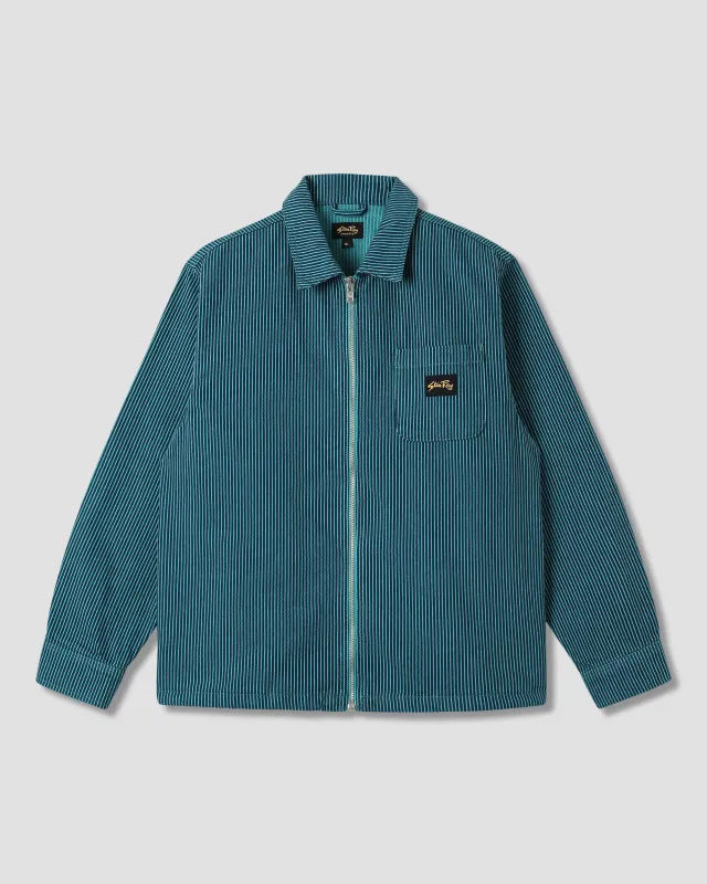 Zip Shirt  (Blue/Teal Hickory) sold by Stan Ray