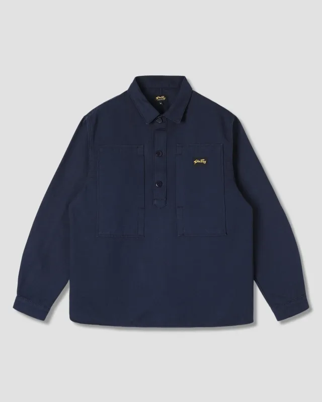 Painters Pop Over Shirt (Navy Bedford) sold by Stan Ray