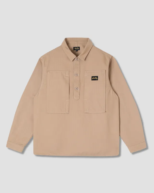 Painters Pop Over Shirt (Khaki Bedford) sold by Stan Ray