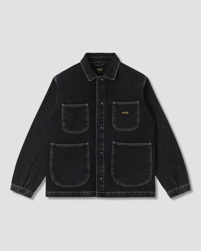 Coverall Jacket (Stonewashed Black Denim) sold by Stan Ray