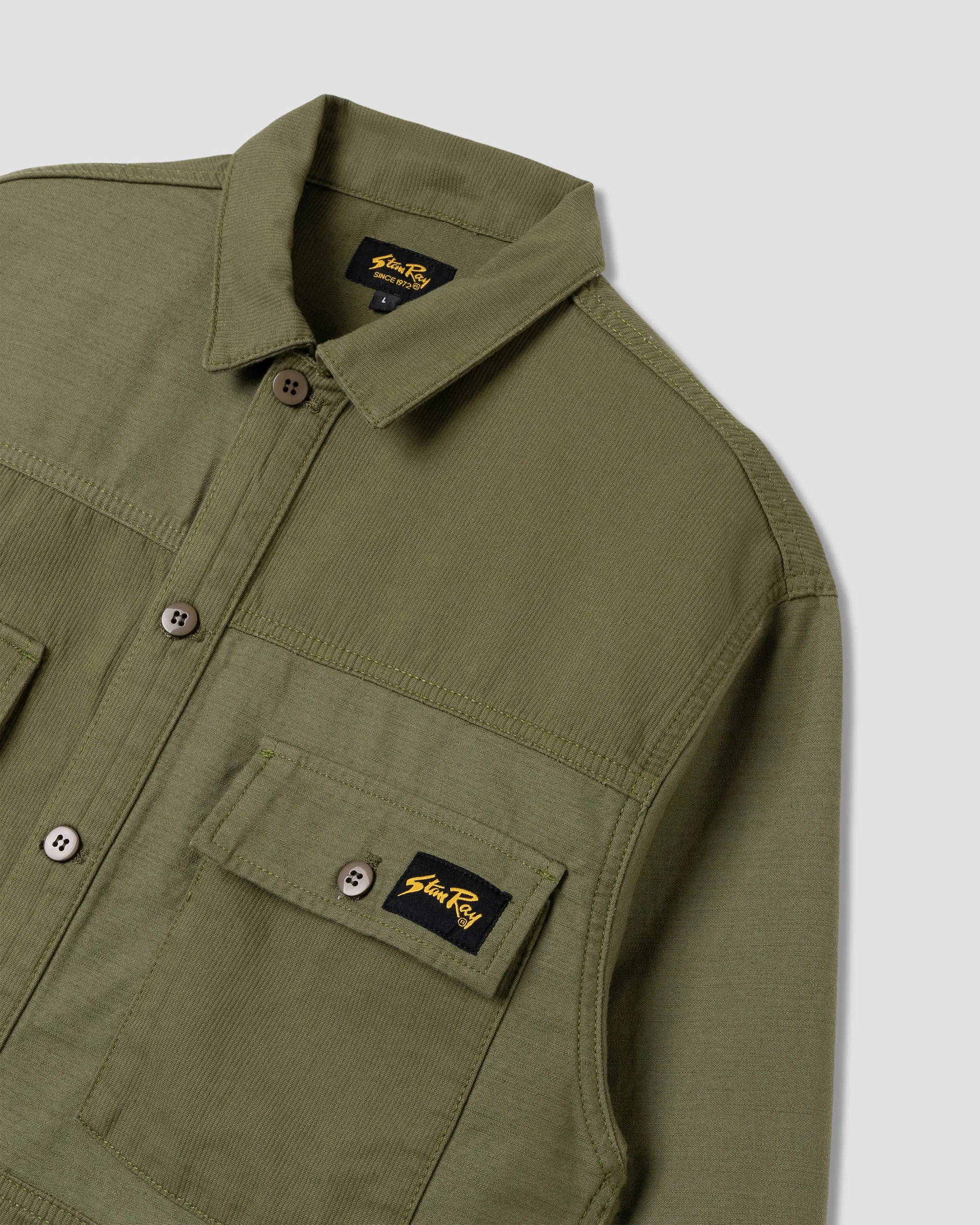 CPO Shirt (Olive Poplin/Sateen) sold by Stan Ray product image thumbnail 5