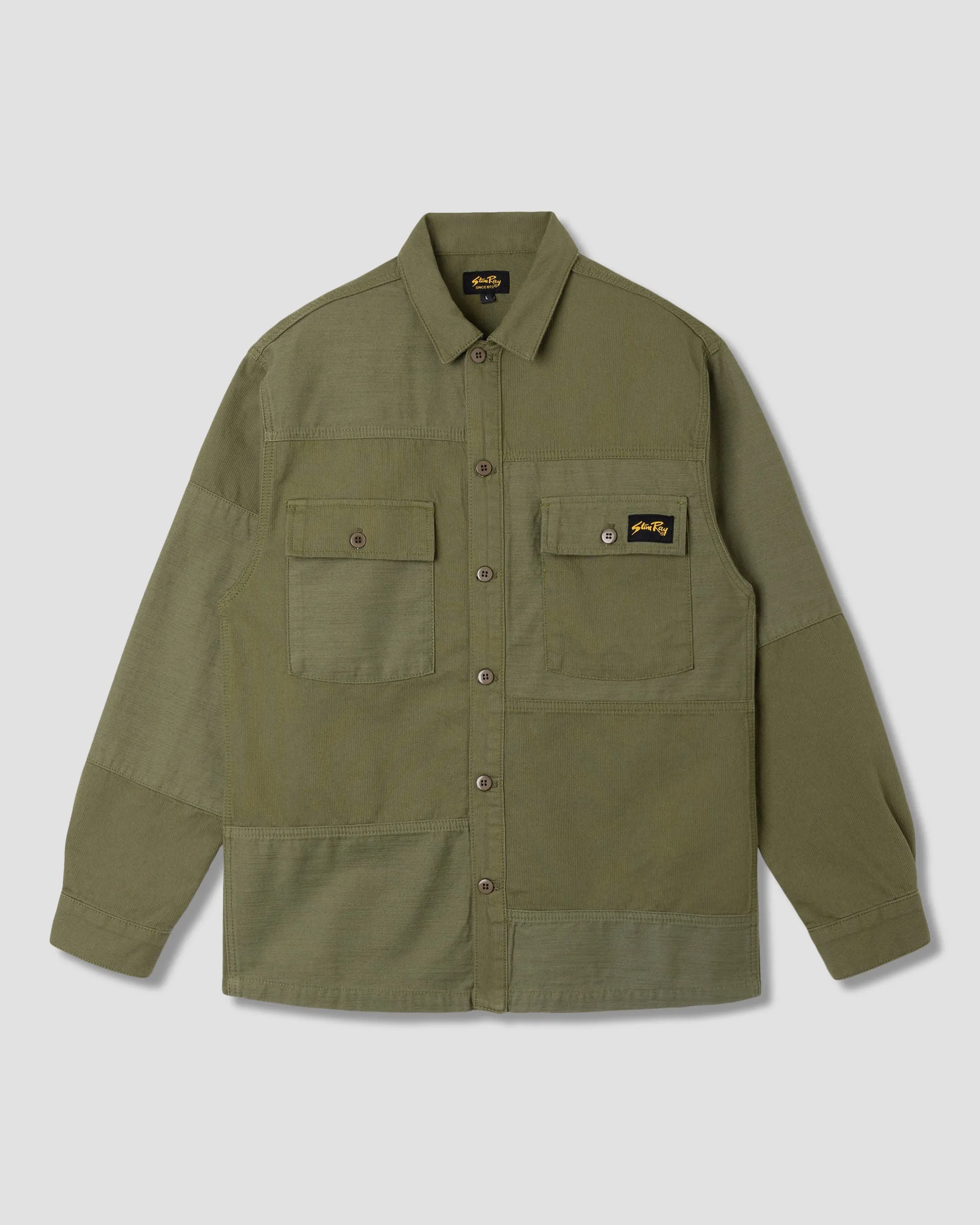 CPO Shirt (Olive Poplin/Sateen) sold by Stan Ray
