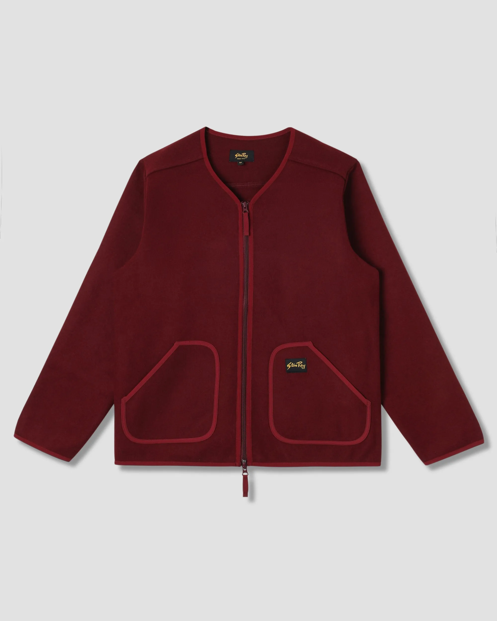 Wool Fleece Cardigan (Dark Red Heather) sold by Stan Ray