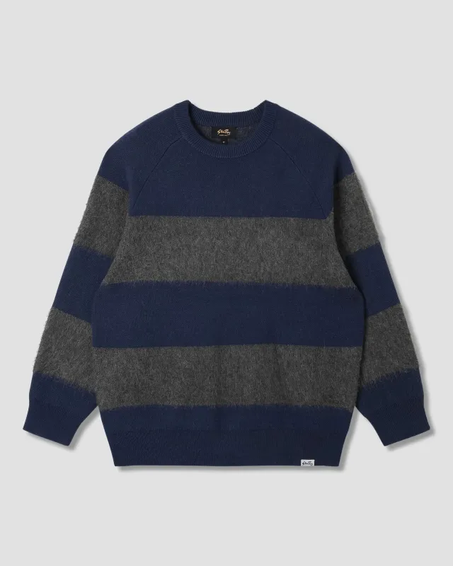 Knitted Sweater (Navy/Charcoal Border Stripe) sold by Stan Ray