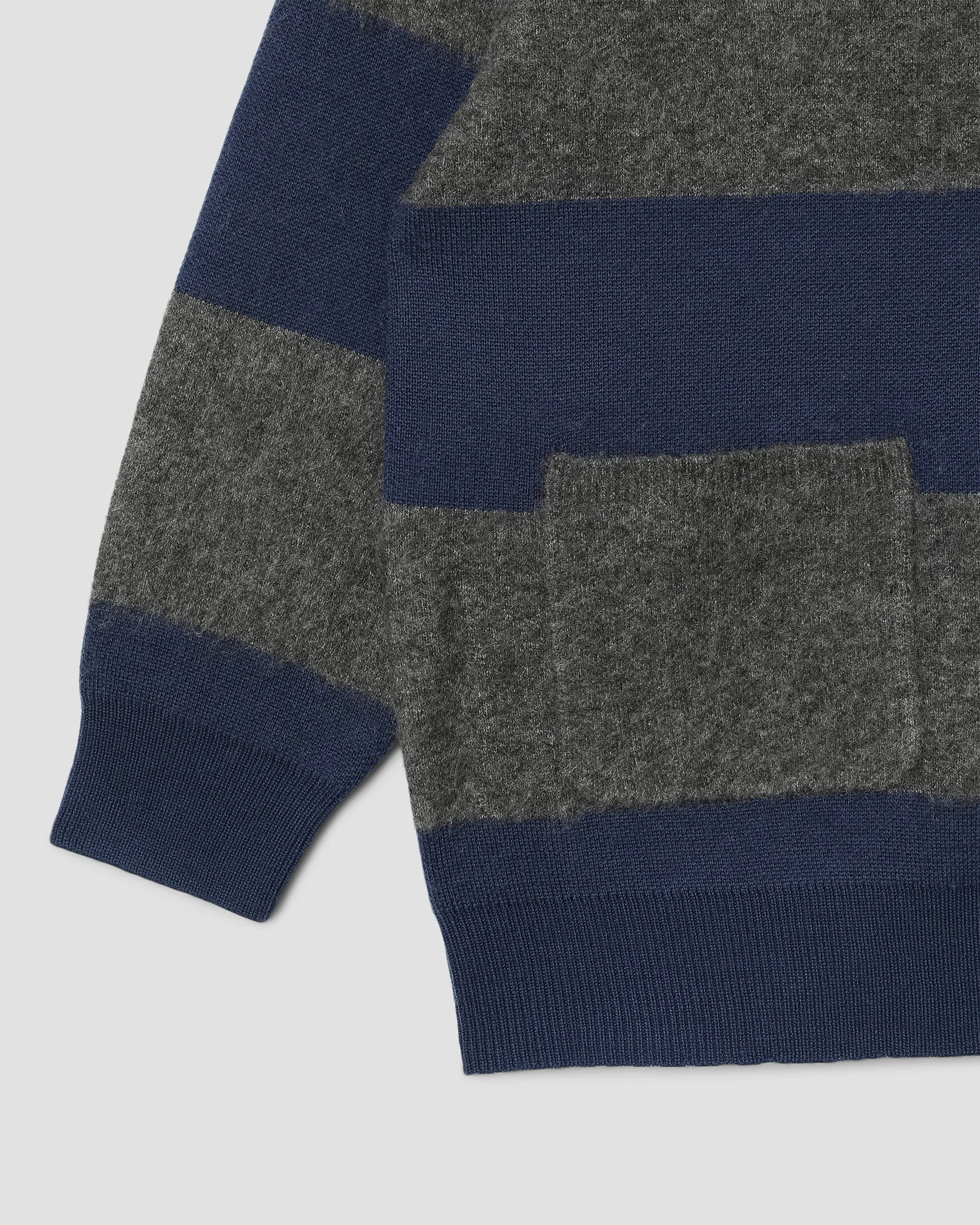 Knitted Cardigan (Navy/Charcoal Border Stripe) sold by Stan Ray product image thumbnail 4