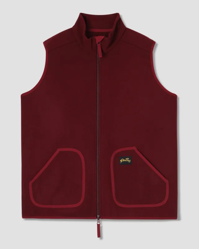 Wool Fleece Vest (Dark Red Heather ) sold by Stan Ray