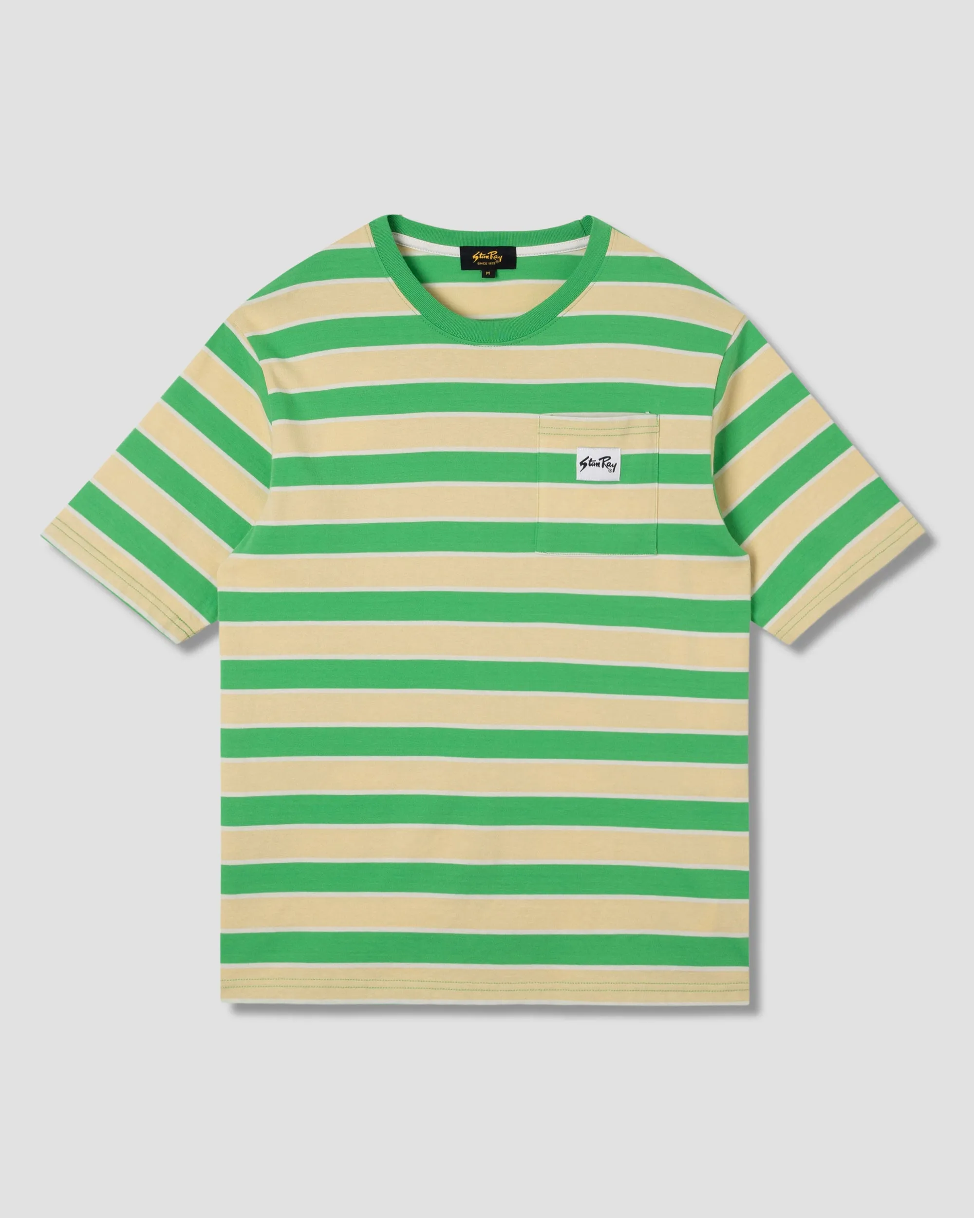 Stripe Tee (Island Green / Sunlight) sold by Stan Ray