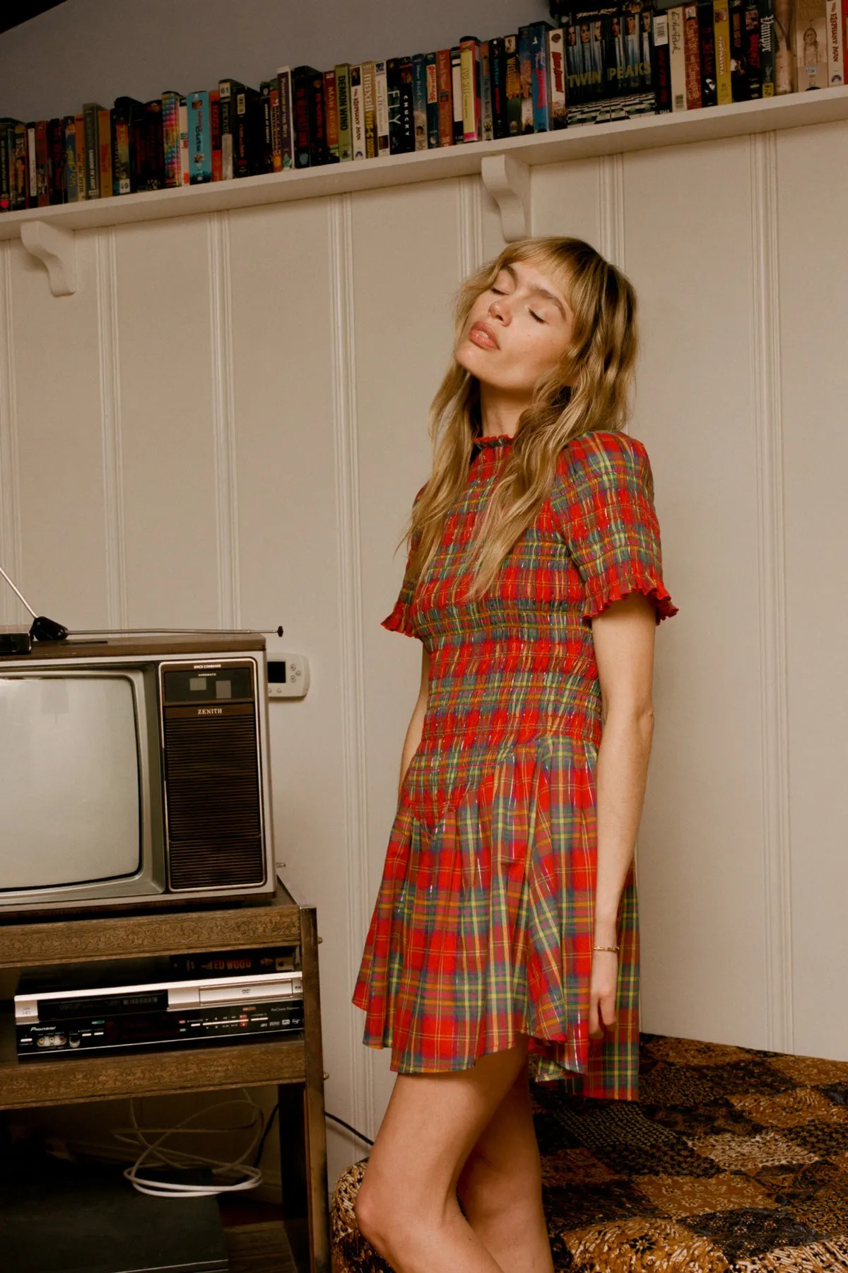 Skittles Plaid Ruched Dress sold by Apres Studio product image thumbnail 2