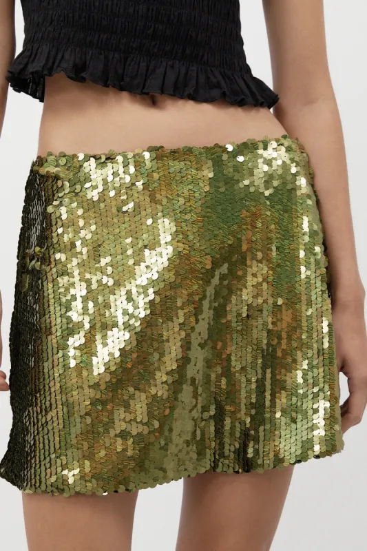 Sequin Mini Skirt sold by Apres Studio