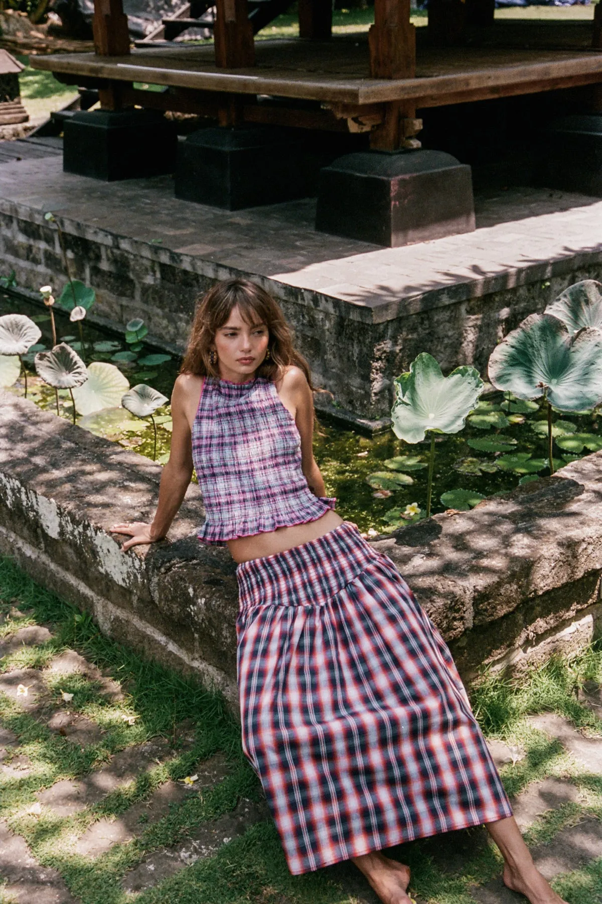 Negroni Ruched Midi Skirt sold by Apres Studio product image thumbnail 5