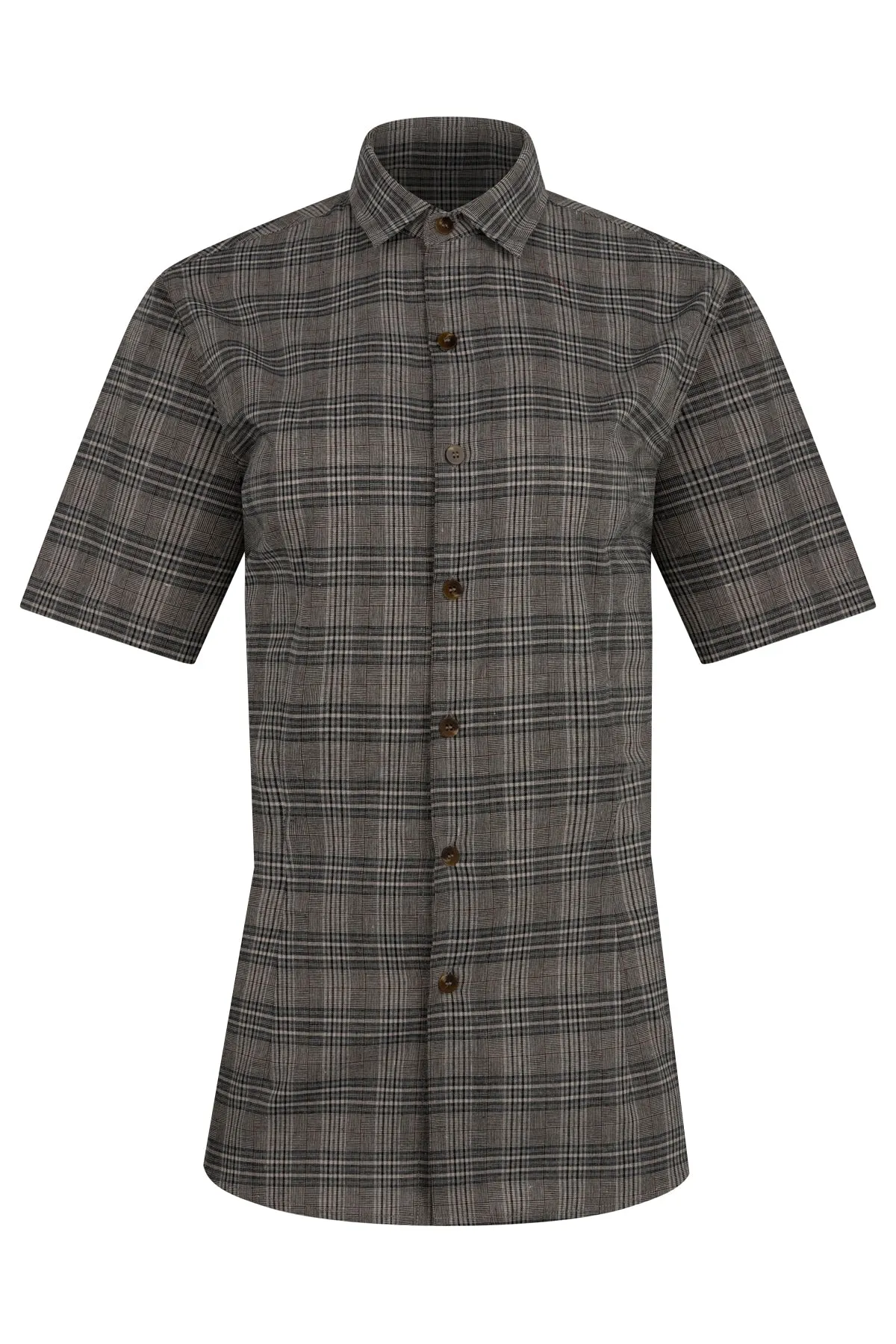 Grey Plaid Tailored Shirt sold by Apres Studio product image thumbnail 3