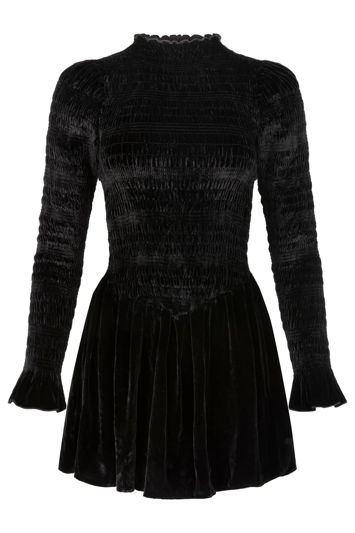 Silk Velvet Ruched Mini Dress sold by Apres Studio product image thumbnail 3